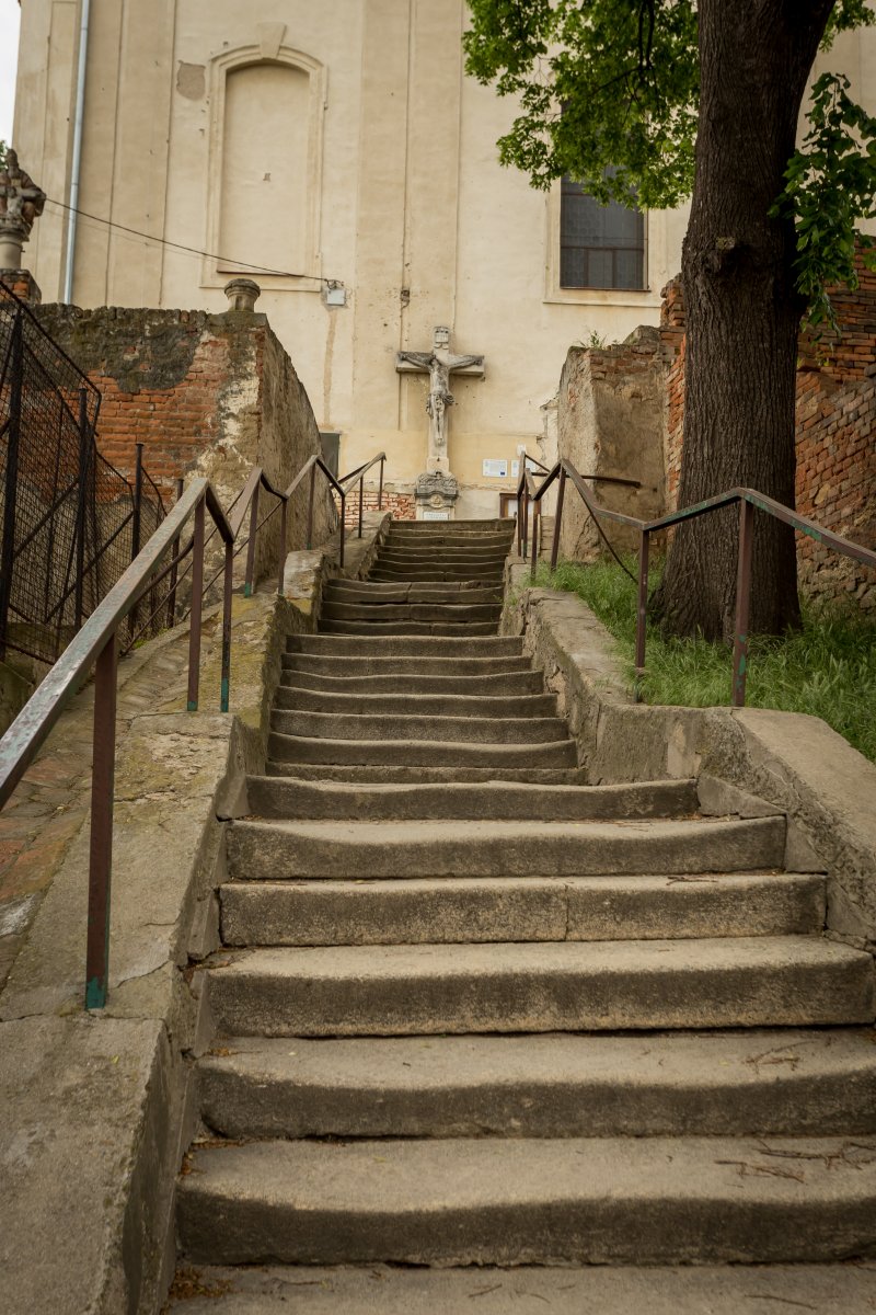 Jaroslavice - schody ke kostelu sv. Jiljí