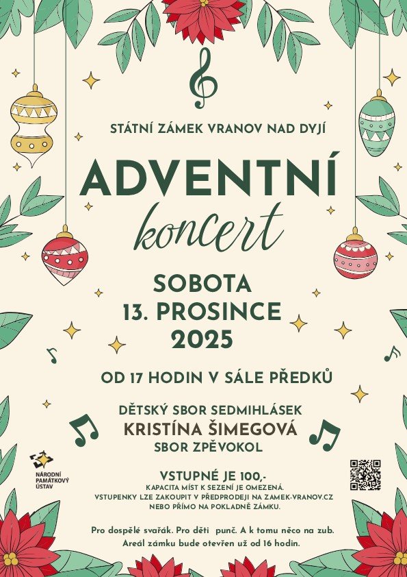 Adventní koncert ve Vranovském zámku
