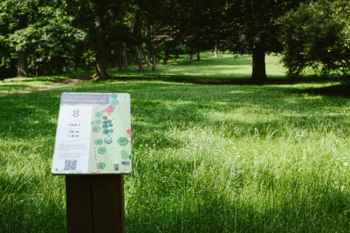 Moravský Krumlov - disk-golf v zámeckém parku